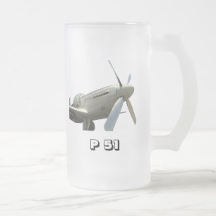 Mustang för P 51 Frostat Ölglas