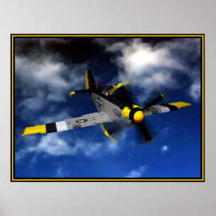 Mustang för P 51 Poster