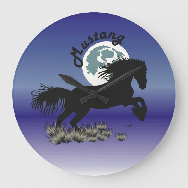 Mustang für Pferdeliebhaber Uhr Stor Klocka (Framsida)