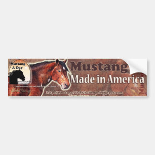 Mustang: Gjort i den Amerika ~-Davy greasewooden Bildekal