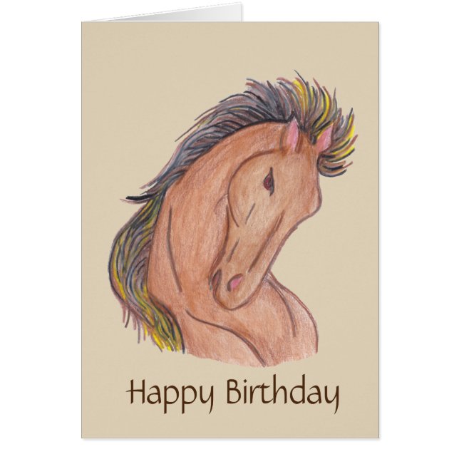 Mustang Horse Hälsningskort (Framsidan)