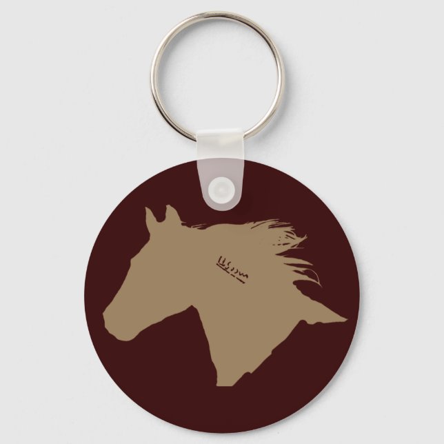 Mustang Horse Head Nyckelring (Framsida)