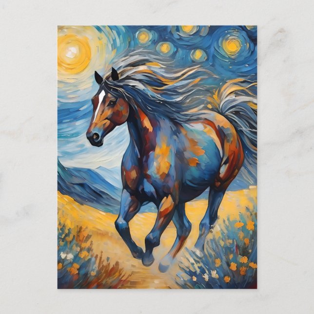 Mustang Horse Vykort (Framsida)