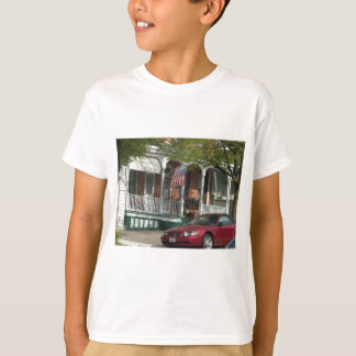 Mustang och amerikanska flaggan i Hampden T Shirt