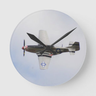 Mustang P51 Rund Klocka