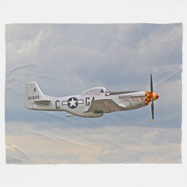 MUSTANG P-51 FLEECEFILT (Framsidan (Horisontell))