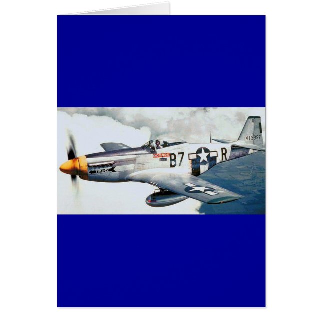 MUSTANG P-51 HÄLSNINGSKORT (Framsidan)