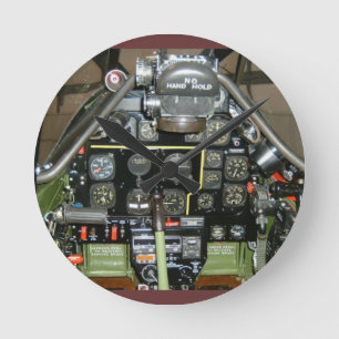 MUSTANG P-51 RUND KLOCKA