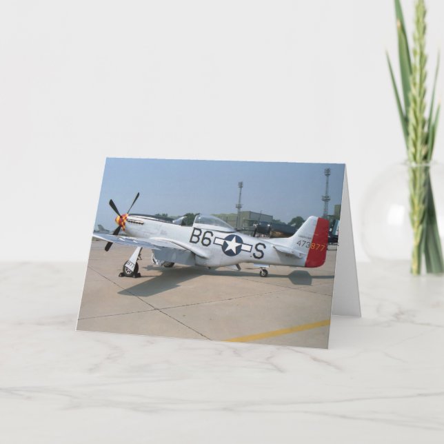Mustang P-51D-luftfartyg Kort (Framsida)