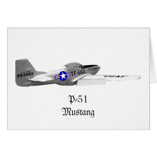 Mustang P-51Mustang Hälsningskort