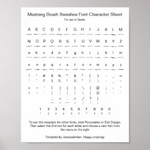 Mustang Push Swash Swash Font Glyph Lakan Poster