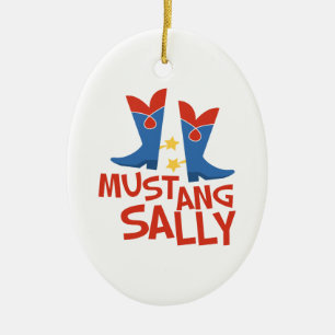 Mustang Sally Julgransprydnad Keramik