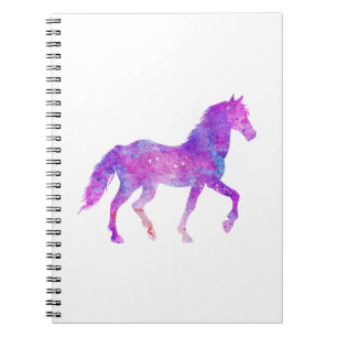 Mustang silhouette - Välj bakgrund färg Anteckningsbok
