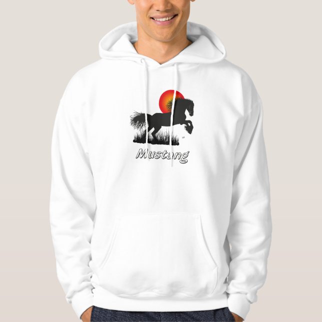 Mustang T-Shirt Hoodie (Framsida)
