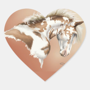 Mustang Vild Xtenn Hjärtformat Klistermärke