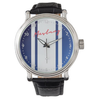 Mustang Watch Blue and White Armbandsur