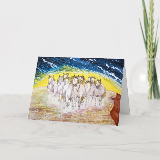 Mustangande Tack Kort (Framsida)