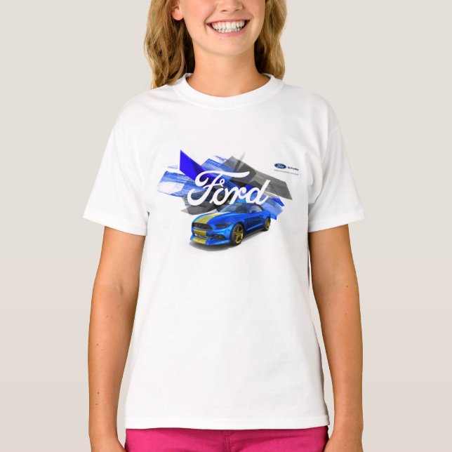 MustangCustomizerflicka T-tröja T-shirt (Framsida)