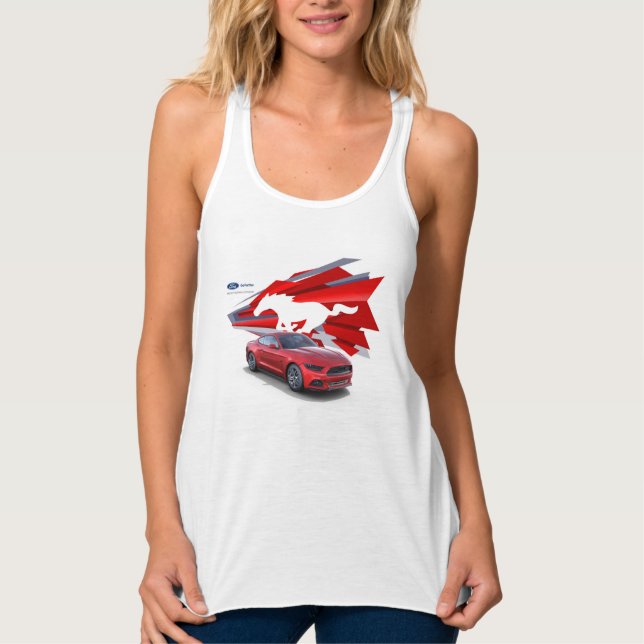 MustangCustomizerkvinna tanktop Linne Med Racerback (Framsida)