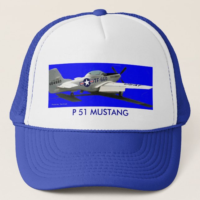 Mustangporträtt, MUSTANG för P 51 Truckerkeps (Framsida)