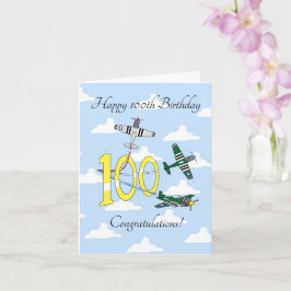 Mustangs 100th (Blå himmel) Birthday Card Kort