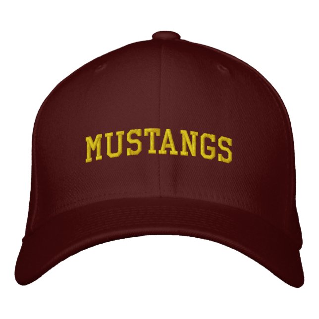 MUSTANGS EMBROIDERED BASEBALL CAP BRODERAD KEPS (Framsida)