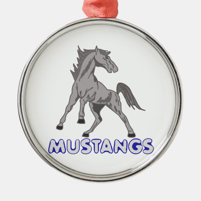 Mustangs Mascot Julgransprydnad Metall (Framsidan)