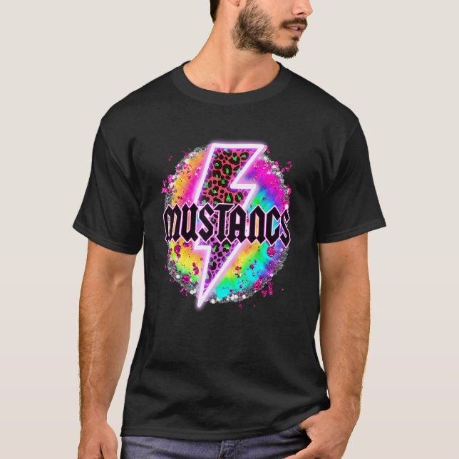 Mustangs School Spirit T Shirt (Framsida)