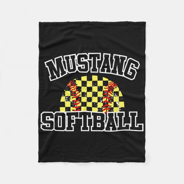 Mustangs Softll Mamma Mustangs Skolanda Sporter  Fleecefilt (Framsidan)