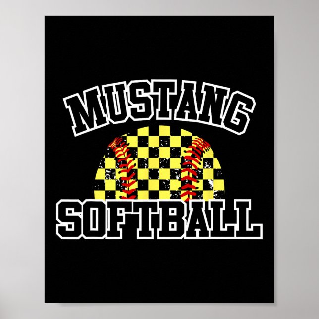 Mustangs Softll Mamma Mustangs Skolanda Sporter  Poster (Framsidan)