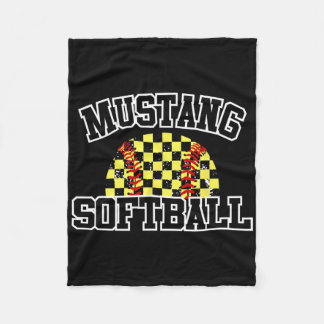 Mustangs Softll Mom Mustangs School Spirit Sports  Fleecefilt
