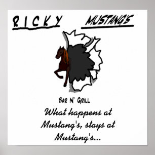 mustangshirtfront vad händer på mustang'sen, s poster