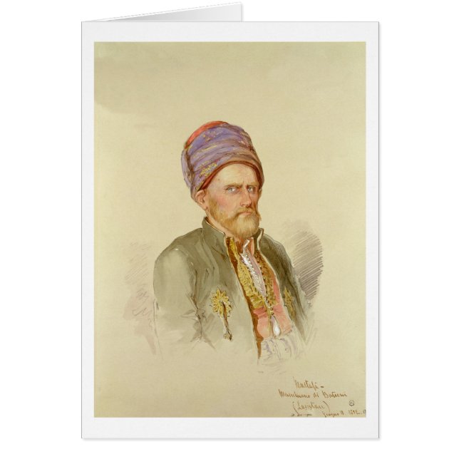 Mustapha - Moslem från Batum, c.1852 Hälsningskort (Framsidan)