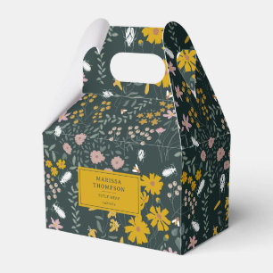 Mustard Blommigt Beetles & Bees Bohemian Wildblomm Presentaskar