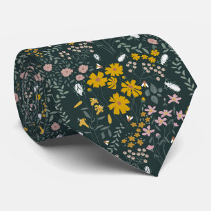 Mustard Blommigt Beetles & Bees Bohemian Wildblomm Slips