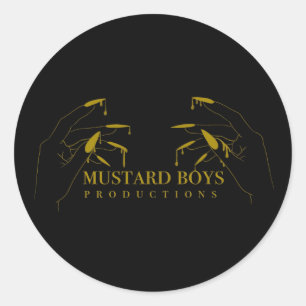 Mustard Boys Production Round-dekal Runt Klistermärke