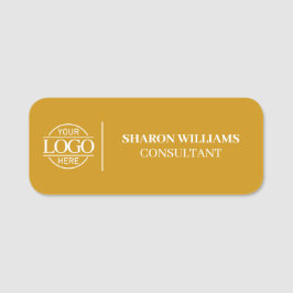 Mustard Custom Business Logo Employee Magnetic Namnbricka