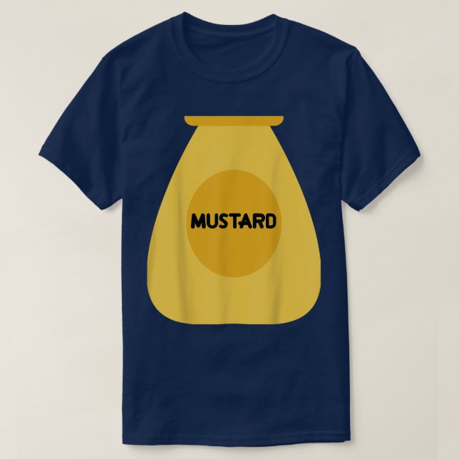 Mustard Flaska Condiment Halloween Costume T-Shirt (Design framsida)