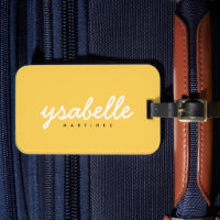 Mustard Gult Simple Bold Script Namn