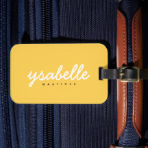 Mustard Gult Simple Bold Script Namn