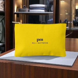 Mustard Gult Simple Minimalist Monogram och Namn
