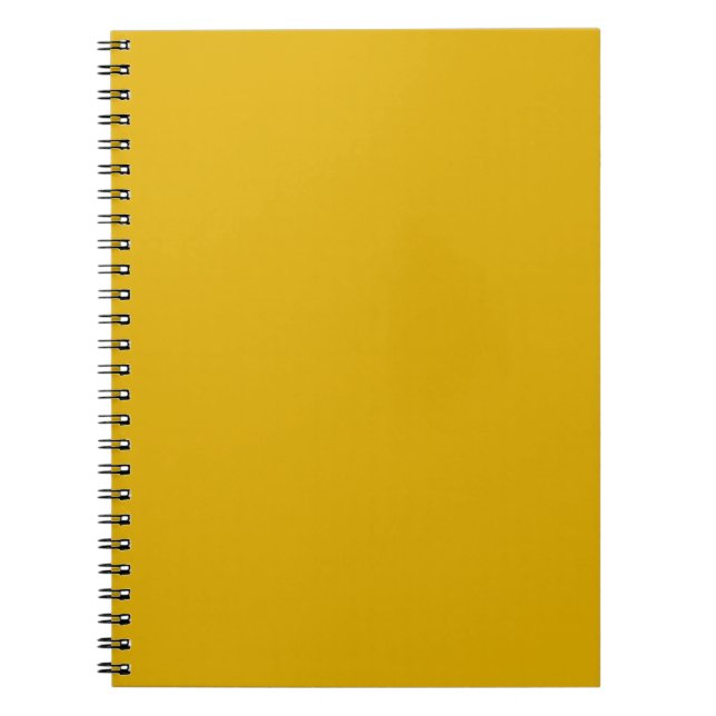 Mustard Gult Solid Färg Anteckningsbok (Framsidan)
