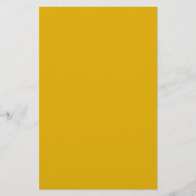 Mustard Gult Solid Färg Brevpapper (Framsida)