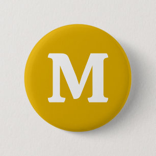 Mustard Gult Solid Färg Knapp