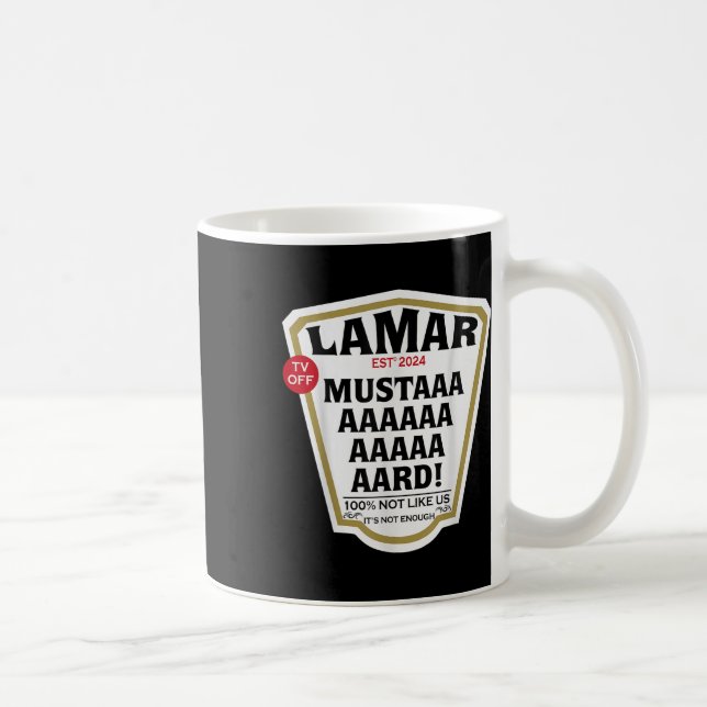 Mustard Lamar Tv av Användan Ditt hjärta - Mustard Kaffemugg (Höger)