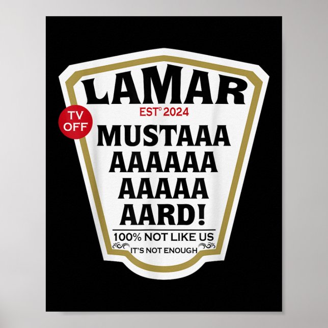 Mustard Lamar Tv av Användan Ditt hjärta - Mustard Poster (Framsidan)