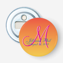 Mustard Monogram Sunset Flasköppnare