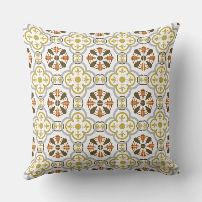 Mustard Orange Alhambra Throw Pillow Kudde (Baksida)