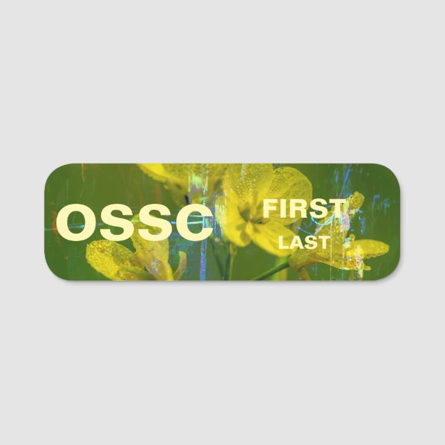 Mustard OSSC Nametag Namnbricka (Framsida)