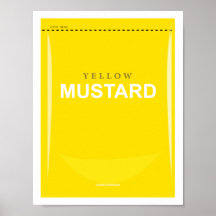 Mustard Packet-Poster med Gult 8,5" x11"